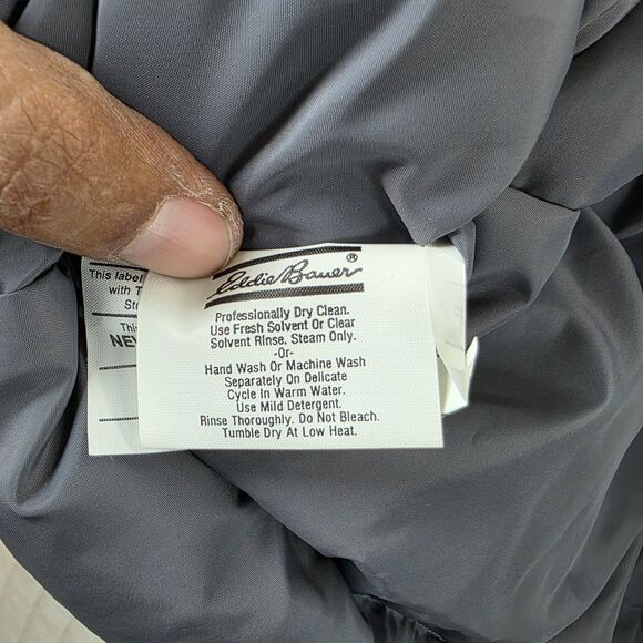 Vintage Eddie Bauer Men's Puffer Vest XL Gray Goose Down Made in USA Size XL - Picture 6 of 11